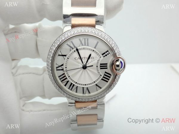 Replica Cartier Ballon Bleu 2 Tone Rose Gold Quartz Watch 36mm Replica Cartier Ballon Bleu 2 Tone Rose Gold Quartz Watch 36mm