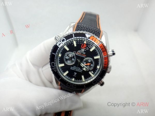 Omega Seamaster 600 Black Rubber Orange Watch Japan Quartz Omega Seamaster 600 Black Rubber Orange Watch Japan Quartz