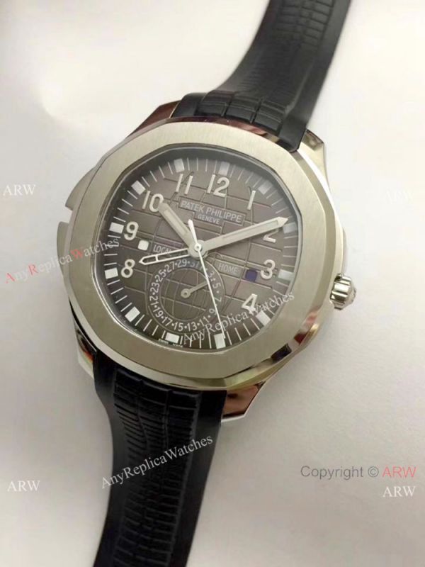 Patek Philippe Copy Aquanaut Travel Time Men Watch Brown Rubber Band 42mm Patek Philippe Copy Aquanaut Travel Time Men Watch Brown Rubber Band 42mm