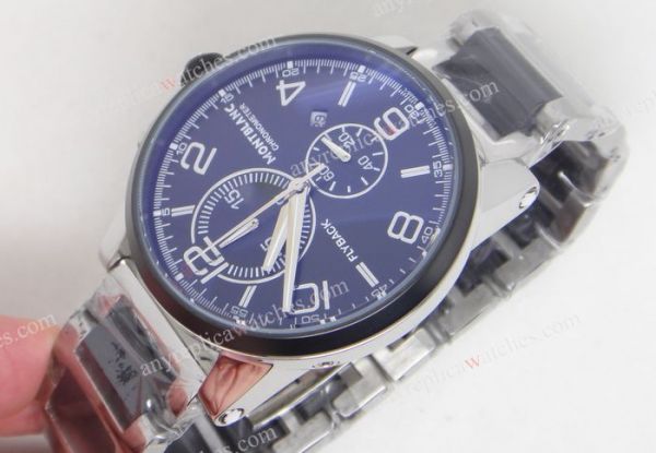 MONTBLANC FLYBACK REPLICA BLACK CHRONOGRAPH STEEL BLACK WATCH MONTBLANC FLYBACK REPLICA BLACK CHRONOGRAPH STEEL BLACK WATCH
