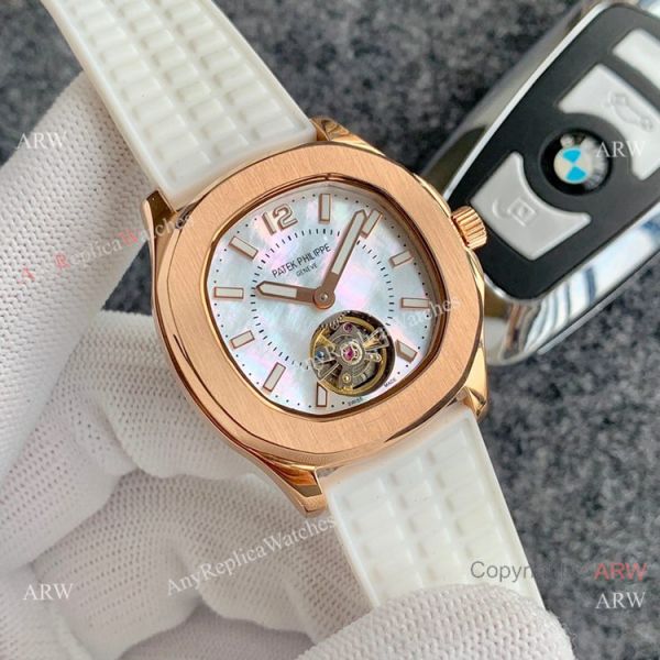 Copy Replica Patek Philippe Tourbillon Women Watch SS MOP Dial Copy Replica Patek Philippe Tourbillon Women Watch SS MOP Dial