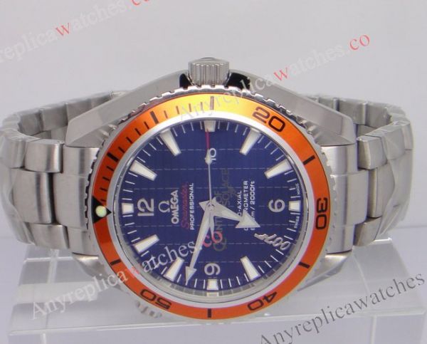 Replica Omega Watches Seamaster Planet Ocean 007 Watch with Orange Bezel Replica Omega Watches Seamaster Planet Ocean 007 Watch with Orange Bezel