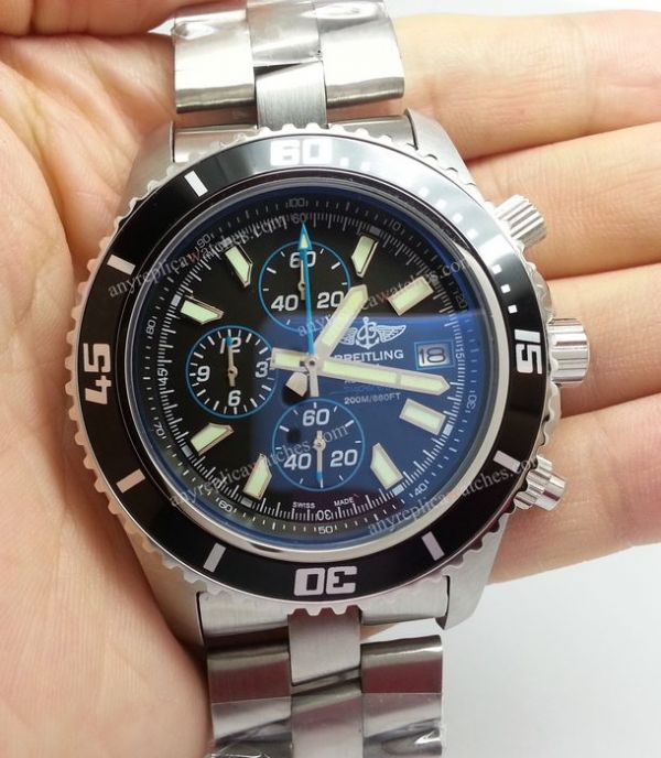New Modle Breitling Superocean Chronograph SS Black Men Watch New Modle Breitling Superocean Chronograph SS Black Men Watch