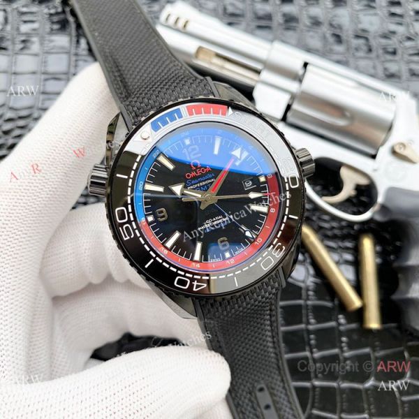 Faux Omega Seamaster Planet Ocean GMT Watches Blue Case Faux Omega Seamaster Planet Ocean GMT Watches Blue Case
