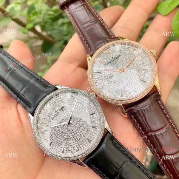 2019 Copy Jaeger-LeCoultre Master Ultra Thin Iced Out Full Diamonds Face 41 mm Watch 2019 Copy Jaeger-LeCoultre Master Ultra Thin Iced Out Full Diamonds Face 41 mm Watch