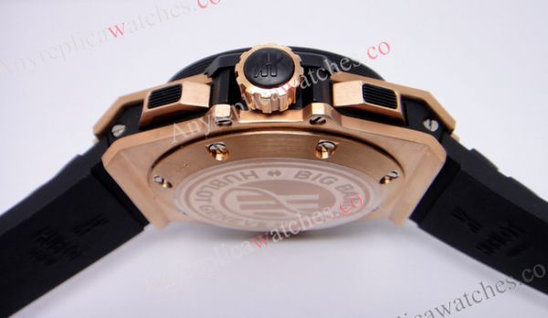 Hublot KING POWER Replica Watch 48mm Rose Gold and Black Rubber Hublot KING POWER Replica Watch 48mm Rose Gold and Black Rubber