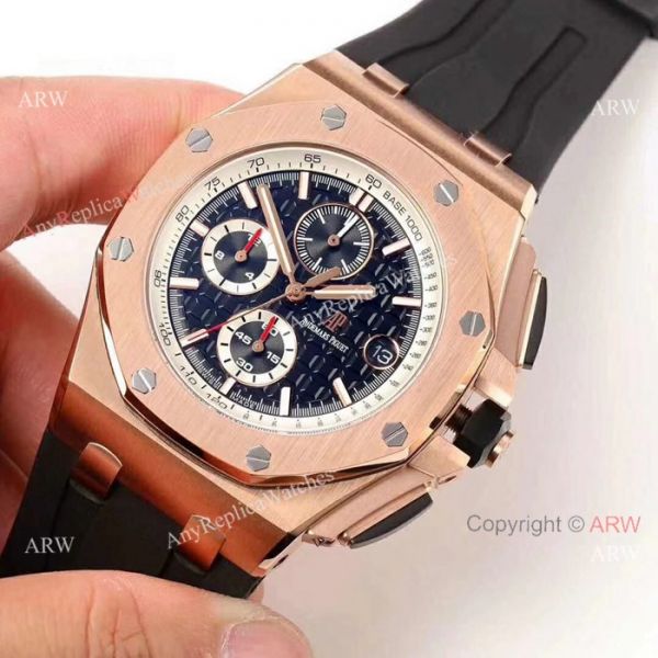 Audemars Piguet Royal Oak Offshore Replica Watch Black Case Rose Gold Bezel Audemars Piguet Royal Oak Offshore Replica Watch Black Case Rose Gold Bezel