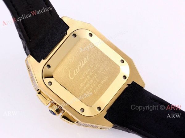 Knockoff Cartier Santos De Chronograph Iced Out Watch 45mm Men Knockoff Cartier Santos De Chronograph Iced Out Watch 45mm Men