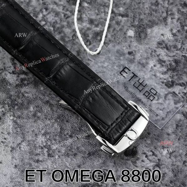 Swiss ETA 8800 Movement Omega Seamaster Superluminova Leather Strap Watch Swiss ETA 8800 Movement Omega Seamaster Superluminova Leather Strap Watch