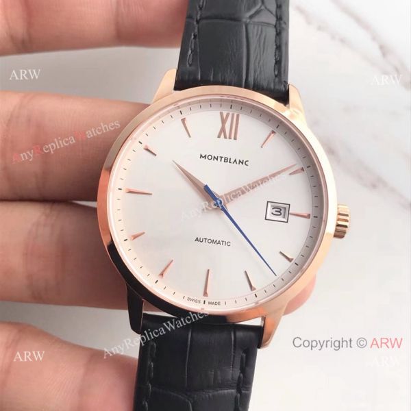 Mont Blanc Knock off Meisterstuck Watch Rose Gold White Face Mont Blanc Knock off Meisterstuck Watch Rose Gold White Face