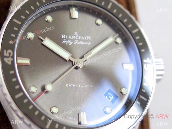 ZF Best 1:1 Copy Blancpain Fifty Fathoms Bathyscaphe 1315 Gray Dial Watch ZF Best 1:1 Copy Blancpain Fifty Fathoms Bathyscaphe 1315 Gray Dial Watch