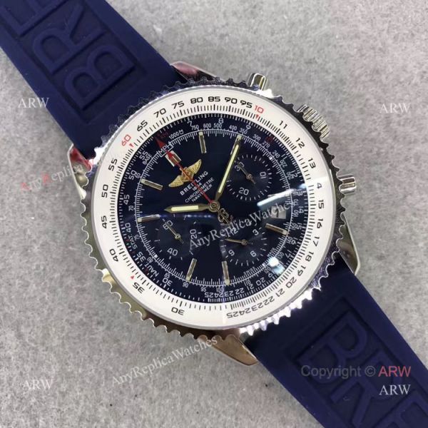 Copy Breitling Navitimer Rubber Strap Blue Chronograph Dial Watch Copy Breitling Navitimer Rubber Strap Blue Chronograph Dial Watch