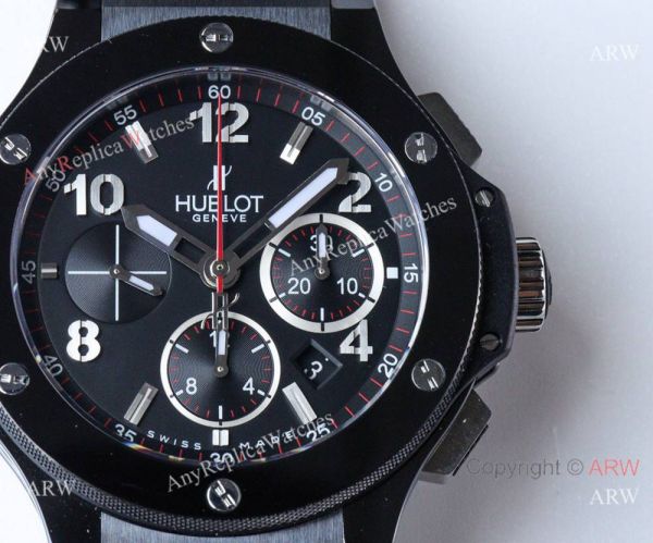 Swiss Grade Replica Hublot Big Bang V6 Chronograph Watch Black Case Swiss Grade Replica Hublot Big Bang V6 Chronograph Watch Black Case
