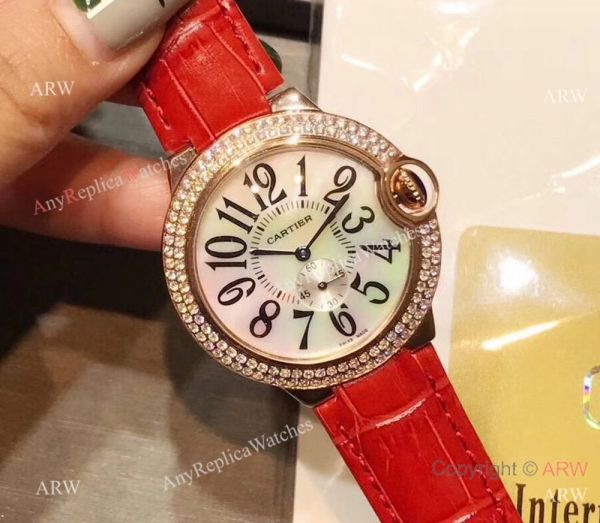 Womens Fake Cartier Watch Ballon Bleu Rose Gold Diamond Bezel Quartz 36mm Womens Fake Cartier Watch Ballon Bleu Rose Gold Diamond Bezel Quartz 36mm
