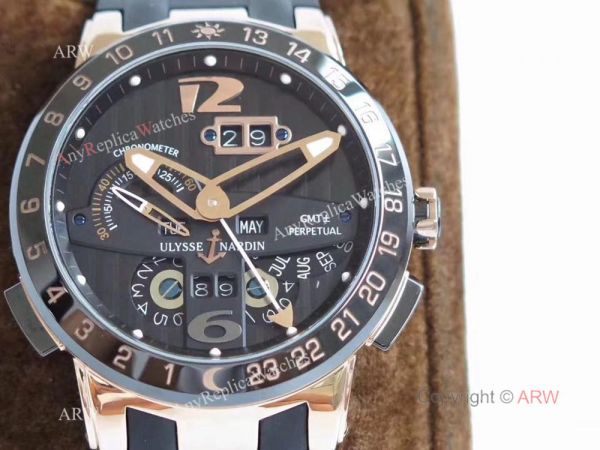 Swiss Grade Replica Ulysse Nardin El Toro Rose Gold Rubber Watch Swiss Grade Replica Ulysse Nardin El Toro Rose Gold Rubber Watch