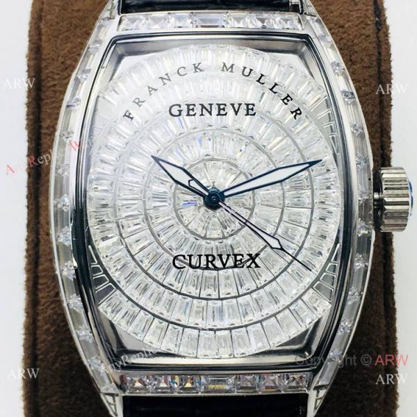 Swiss Replica Franck Muller Curvex diamond Watch Stainless Steel 43mm Swiss Replica Franck Muller Curvex diamond Watch Stainless Steel 43mm