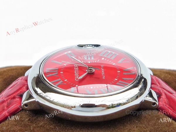 Swiss Ballon Bleu Cartier Watch Copy SS Red Dial Automatic 33mm Swiss Ballon Bleu Cartier Watch Copy SS Red Dial Automatic 33mm