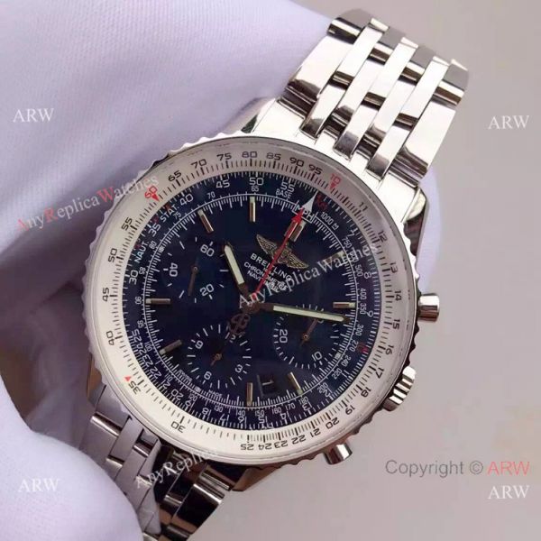 JF Best Replica Breitling Navitimer 01 43mm Watch Stainless Steel Black Face JF Best Replica Breitling Navitimer 01 43mm Watch Stainless Steel Black Face