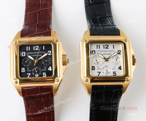 Swiss Grade Cartier Santos 9100 Yellow Gold Case Watch Replica Swiss Grade Cartier Santos 9100 Yellow Gold Case Watch Replica