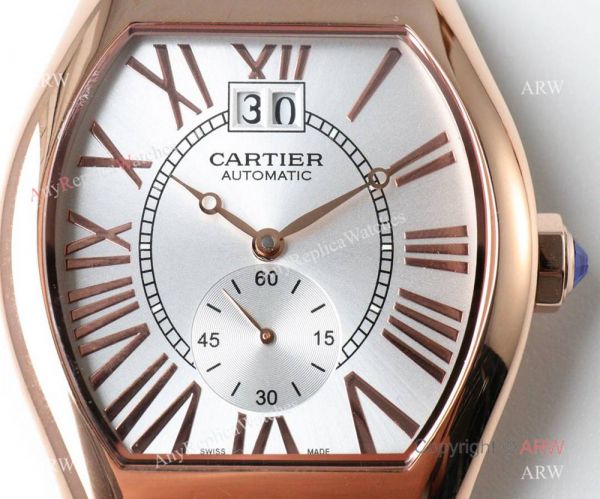 Swiss Grade Cartier Tortue de Watch Replica Silver Roman Dial Swiss Grade Cartier Tortue de Watch Replica Silver Roman Dial