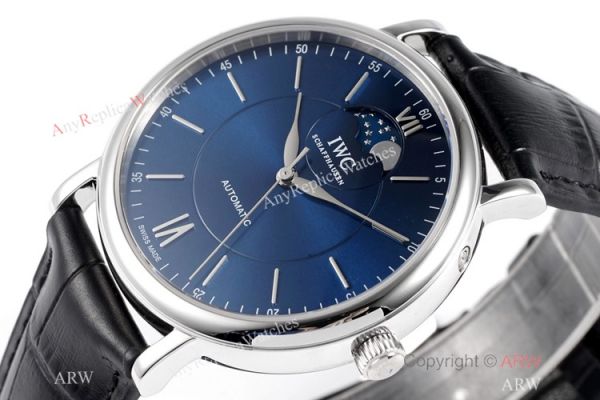 Swiss Replica IWC Portofino Blue Dial Moonphase Watch IWS Factory Swiss Replica IWC Portofino Blue Dial Moonphase Watch IWS Factory