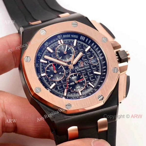 Japan Grade Audemars Piguet Royal Oak Offshore Replica Wristwatch Rose Gold Black Rubber Japan Grade Audemars Piguet Royal Oak Offshore Replica Wristwatch Rose Gold Black Rubber