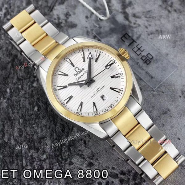 ET V4 Swiss ETA 8800 Omega Seamaster Superluminova 2 Tone Watch ET V4 Swiss ETA 8800 Omega Seamaster Superluminova 2 Tone Watch