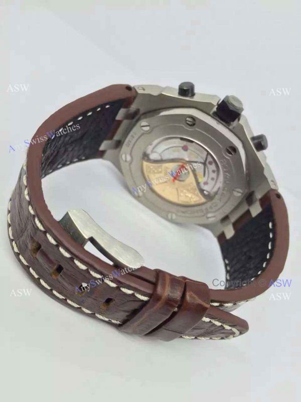 Fake Audemars Piguet Watch SS Yellow Dial Brown Leather Swiss AP Fake Audemars Piguet Watch SS Yellow Dial Brown Leather Swiss AP