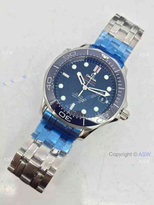 Grade 1A Omega Replica Watches James Bond Blue Ceramic Blue Dial Grade 1A Omega Replica Watches James Bond Blue Ceramic Blue Dial