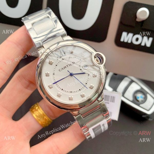 Cartier Ballon Bleu de Stainless Steel 42mm Watch New Blue Face Cartier Ballon Bleu de Stainless Steel 42mm Watch New Blue Face