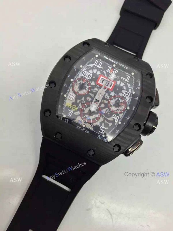 AAA Replica Richard Mille RM 011 Watch All Black AAA Replica Richard Mille RM 011 Watch All Black