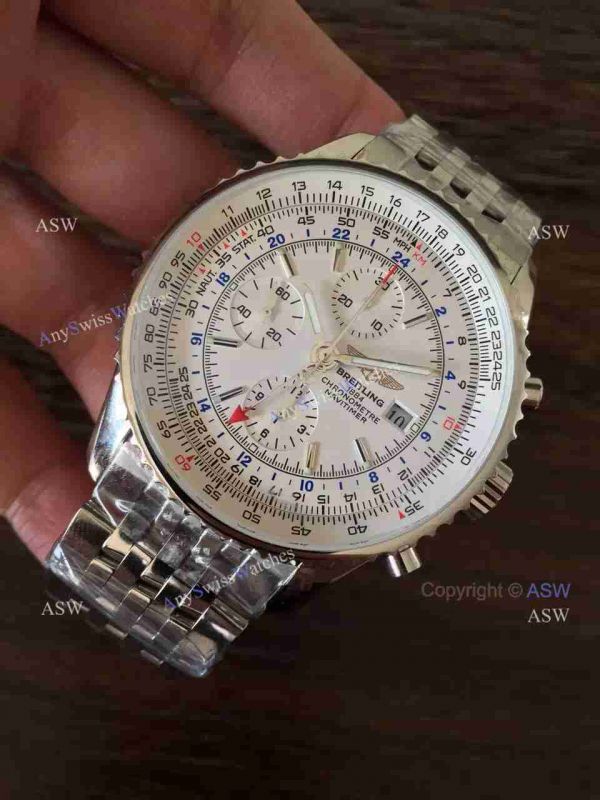 Swiss Copy Breitling Navitimer World Watch Stainless Steel White Chronograph Swiss Copy Breitling Navitimer World Watch Stainless Steel White Chronograph