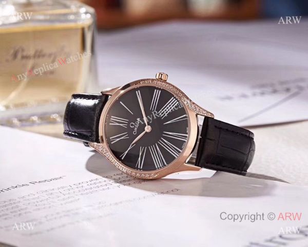 2018 Copy Omega De Ville Tresor Lady Watch Rose Gold Case 2018 Copy Omega De Ville Tresor Lady Watch Rose Gold Case
