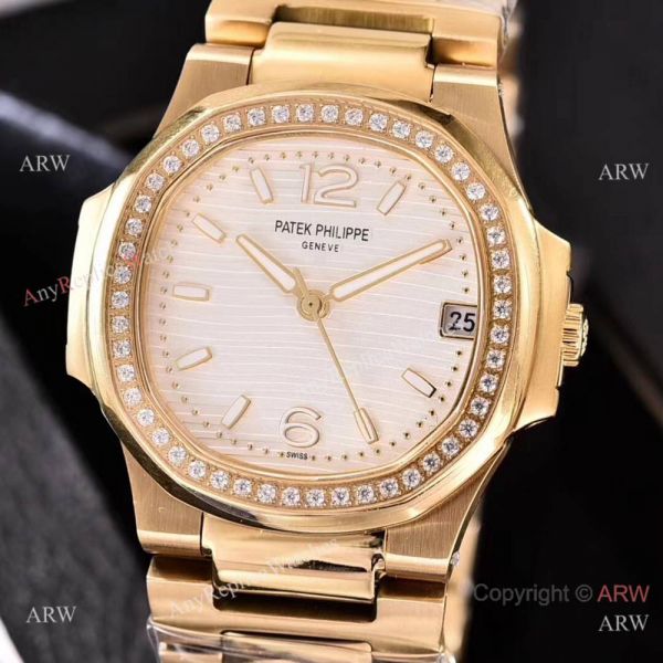 Swiss Quality Patek Philippe Nautilus Womens Watch Gold and Diamond Swiss Quality Patek Philippe Nautilus Womens Watch Gold and Diamond