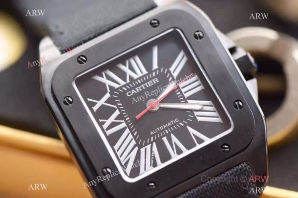 Cartier Santos 100th Anniversary Black Watch Swiss Grade Replica Cartier Santos 100th Anniversary Black Watch Swiss Grade Replica