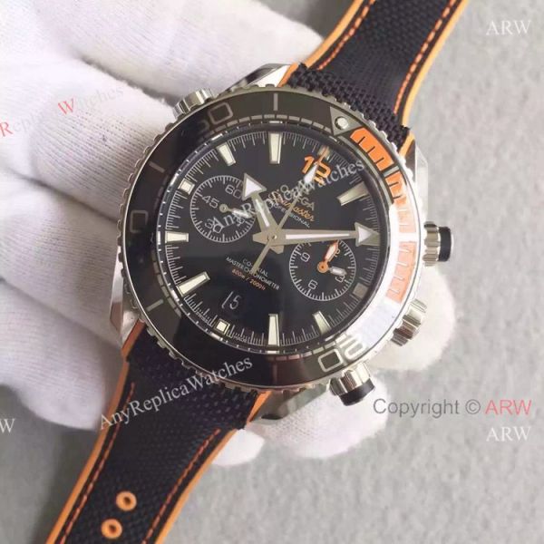 (OM)Swiss Replica Omega Seamaster 600m Master SS Black Chronograph Face (OM)Swiss Replica Omega Seamaster 600m Master SS Black Chronograph Face
