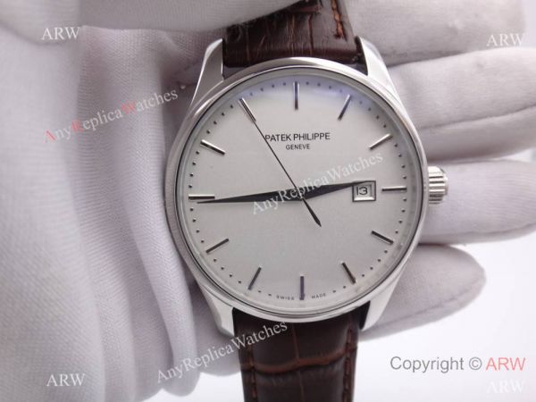 Best Patek Philippe Replica Automatic Watch Stainless Steel / Brown Leather Strap Best Patek Philippe Replica Automatic Watch Stainless Steel / Brown Leather Strap