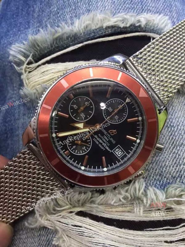Copy Breitling Aeromarine Superocean Heritage Chronograph Watch SS Red Bezel Copy Breitling Aeromarine Superocean Heritage Chronograph Watch SS Red Bezel