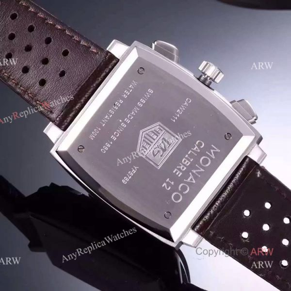 Tag Heuer Monaco Quartz Calibre 12 Watch SS Brown Dial 44mm Tag Heuer Monaco Quartz Calibre 12 Watch SS Brown Dial 44mm