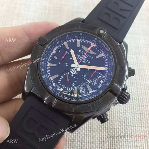 Copy Breitling Chronomat B01 Black Case RUBBER Strap Men Watch Copy Breitling Chronomat B01 Black Case RUBBER Strap Men Watch