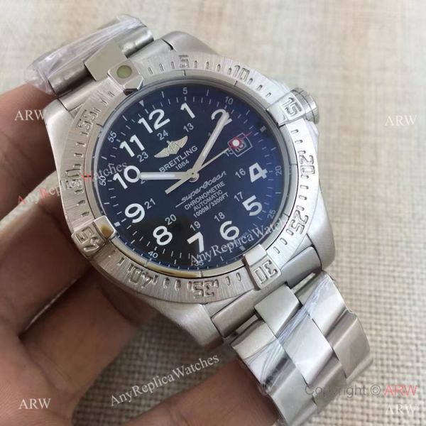 Copy Breitling Superocean Stainless Steel Arabic Markers Watch Copy Breitling Superocean Stainless Steel Arabic Markers Watch