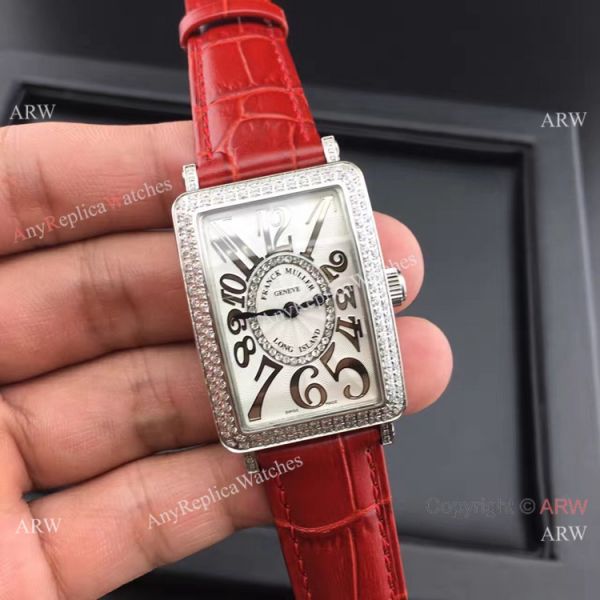 Replica Franck Muller Long Island SS Black Leather Diamond Ladies Watch Replica Franck Muller Long Island SS Black Leather Diamond Ladies Watch