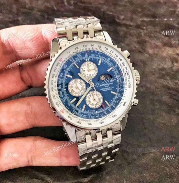 Replica Breitling Navitimer Watch White Moonphase Dial Stainless Steel Watch Replica Breitling Navitimer Watch White Moonphase Dial Stainless Steel Watch