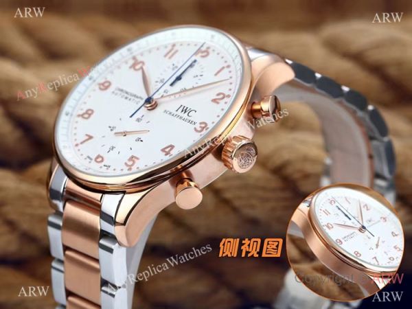 IWC Schaffhausen 2-Tone Rose Gold White Copy Watch Low Price IWC Schaffhausen 2-Tone Rose Gold White Copy Watch Low Price