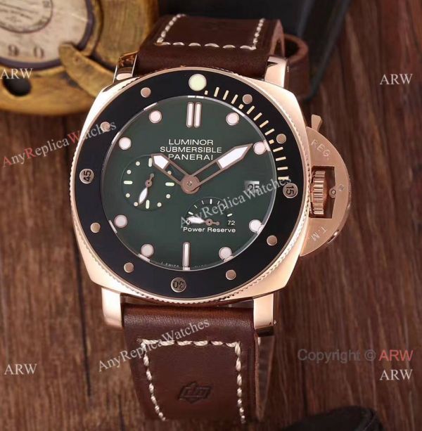 Newest Copy Panerai Luminor Submersible Power Reserve Watch Green Face Newest Copy Panerai Luminor Submersible Power Reserve Watch Green Face