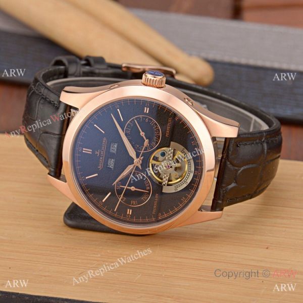 Fake Jaeger-LeCoultre Perpetual Calendar 42mm Watch SS Black Dial Fake Jaeger-LeCoultre Perpetual Calendar 42mm Watch SS Black Dial