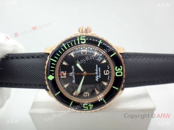 Swiss Quality Replica Blancpain Fifty Fathoms Men Watch Rose Gold Swiss Quality Replica Blancpain Fifty Fathoms Men Watch Rose Gold