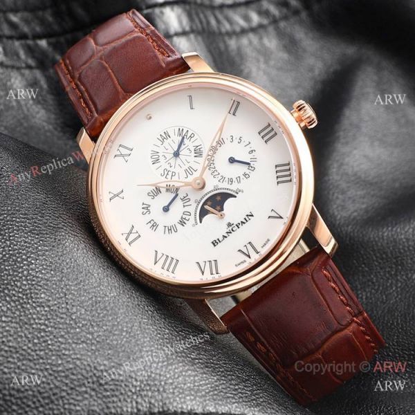 Swiss Replica Blancpain Villeret Perpetual Calendar Eta6654 Watch SS White Dial Swiss Replica Blancpain Villeret Perpetual Calendar Eta6654 Watch SS White Dial