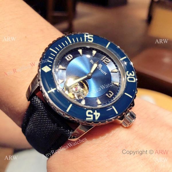 New Copy Blancpain Fifty Fathoms Tourbillon Watch SS Blue Dial SWISS QUALITY New Copy Blancpain Fifty Fathoms Tourbillon Watch SS Blue Dial SWISS QUALITY