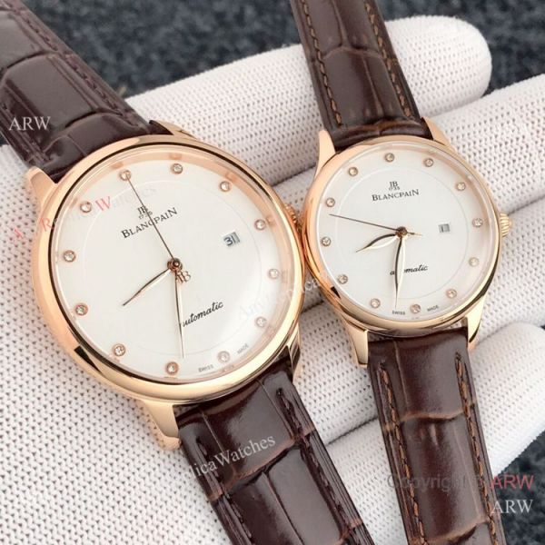 High Quality Copy Blancpain Lovers Watches SS Black Dial High Quality Copy Blancpain Lovers Watches SS Black Dial
